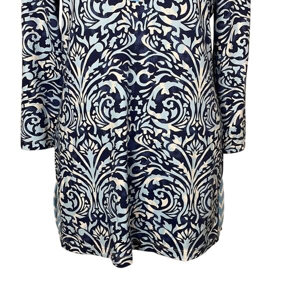 J. MCLAUGHLIN Blue Scroll Print Catalina Cloth Dress  -Size S - Picture 3 of 10